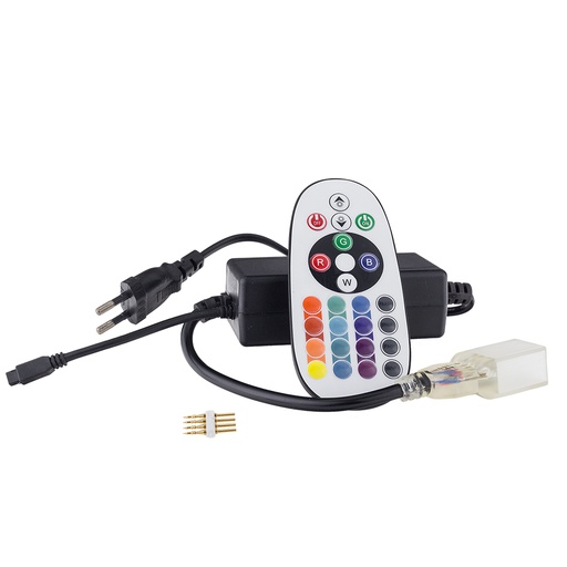 [OPT6638] LED FLEX-NEON 0.5M POWER CABLE+RGB CONTROLLER(PIN CONNECTOR + END CAP)