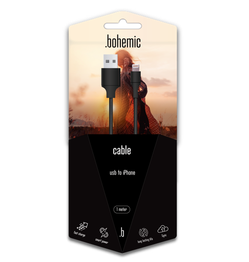 [BOH_6330] BOHEMIC CABLE USB VERS IPHONE 1M