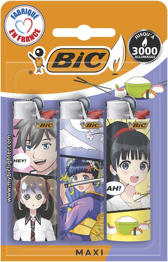 [BIC_BRIQUET-J26-DESIGN-BL3] AANSTEKERS BIC J26 DESIGN BLISTER /3