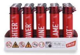 [PF_BRIQUET-REDMESSAGES] BRIQUET PROF RED MESSAGES FLINT LIGHTER DL-25