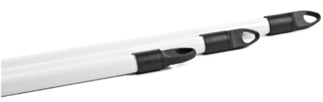 [CLEAN_02001] METALEN STELEN WIT GELAKT 1,20M