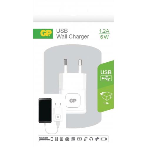 [GP_WA11] GP USB WALL CHARGER 1.2 A WA11