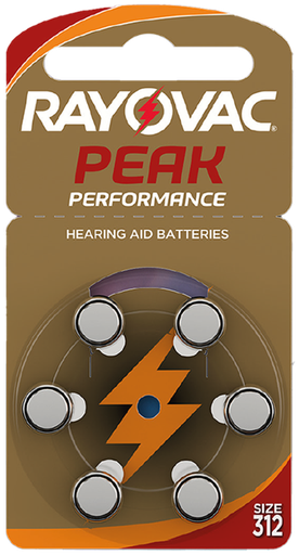 [RAY_312PP-6] RAYOVAC Peak Performance 312 BL6                                                          