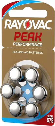 [RAY_675PP-6] RAYOVAC Peak Performance 675 BL6                                                    