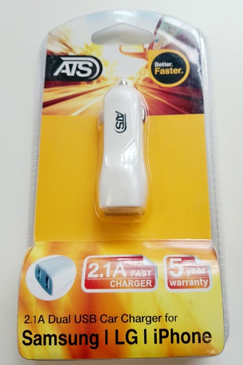 [ATS_6993] DOUBLE USB CAR CHARGER 2,1A Samsung LG iPhone