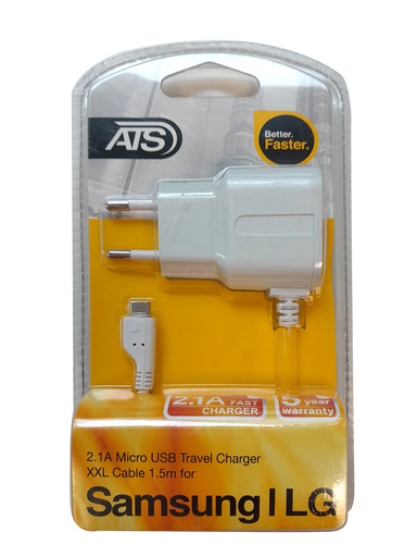 [ATS_0174] TRAVEL CHARGER 2.1A Micro Usb