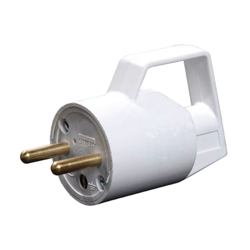 [EL_38609] STEKKER 2P+AARDING 10/16A MET TREKRING WIT