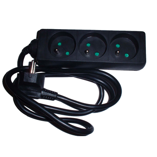 [EL_38308] RAMPE 3X10/16A + CORDON 3M NOIR