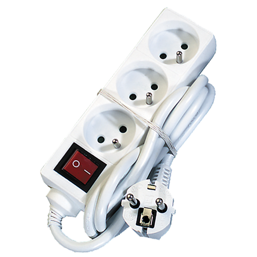 [EL_38319] RAMPE 3X10/16A + CORDON 1,5M SWITCH BLANC
