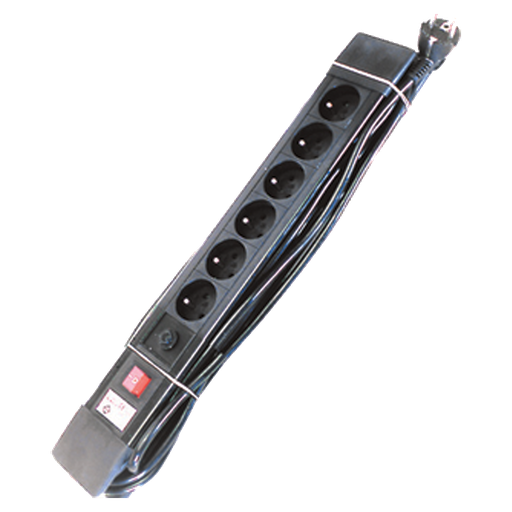 [EL_38367] RAMPE 6X16A + CORDON 1,5M SWITCH NOIR