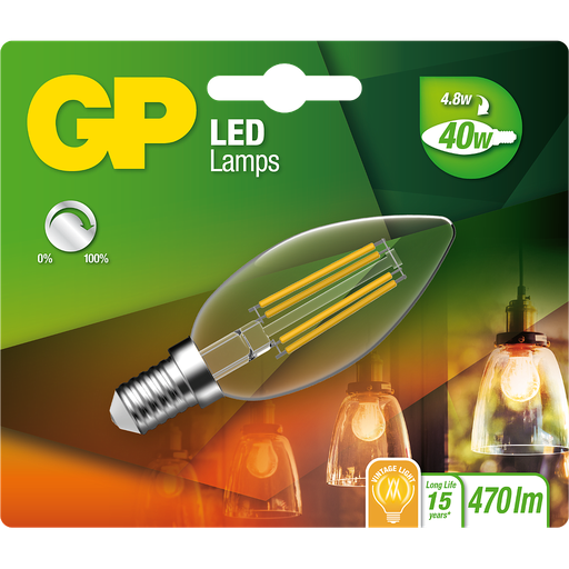 [GP_078166] LED FILAMENT CANDEL / E14 / 4.8W DIM