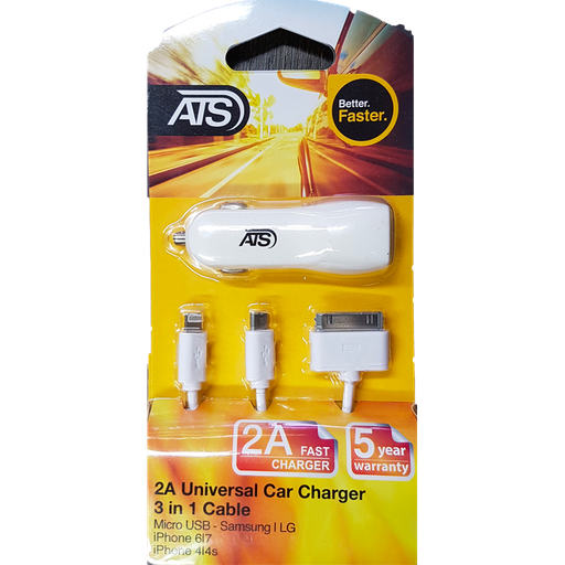 [ATS_7196] CAR CHARGER 3 IN 1 CABLE 