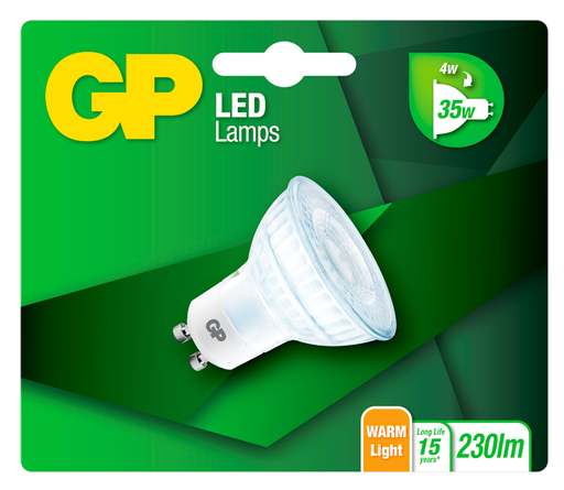 [GP_080169] AMP. LED REFLECTOR GU10 GLASS 4W 