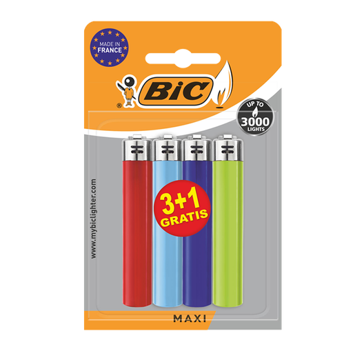[BIC_BRIQUET-MAXI-J26-3+1] BRIQUET BIC J26 MAXI 3+1 GRATUIT BLISTER