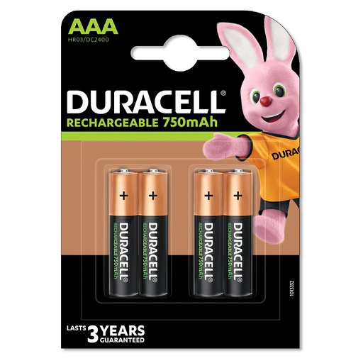 [DU_HR03-BL4] DURACELL RECHARGEABLE HR03 AAA 1,5V 900mAh /4